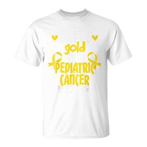 T-shirt Pediatric Cancer con nastro dorato per la consapevolezza sulle malattie oncologiche pediatriche - Product Image 1
