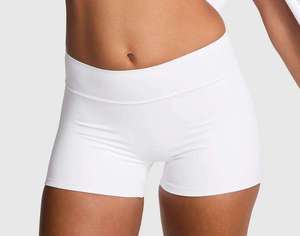 Women White Low Waist Seamless Biker <strong>Shorts</strong> Stretchy Compression Workout <strong>Shorts</strong> for Yoga Running and Layering - Product Image 1