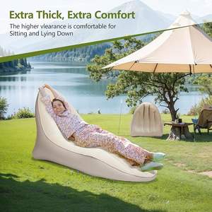 Uto aufblasbare Deflation Air Sofa Air Schlafs ofa Lazy Lounger für Outdoor Beach Park Abnehmbare Luftpumpe Bequemlichkeit zu tragen - Product Image 5