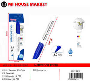 Penna Tessile Ploucy 3.0mm Blu per Marcatura Tessuti - Product Image 3