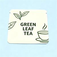 Sachet alimentaire à trois soudures latérales, impression personnalisée prise en charge, pochette plate pour l'emballage de thé, café et poudres