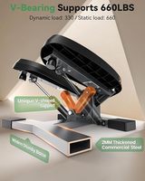 Steppeur d'escalier Besster, Mini-stepper/Twist-stepper pour l'exercice à domicile, Appareil de step avec bandes de résistance pour un entraînement complet du corps