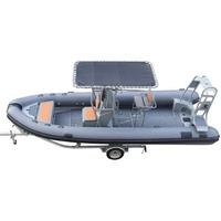 Bateau gonflable robuste de 22 pieds à Double coque rigide en aluminium 660 PVC/Hypalon avec t-top à vendre