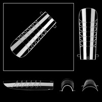 120 pièces/boîte ongles double forme 12 tailles Extension rapide ongles constructeur double formes Poly Gel moule ongles constructeur double pointes