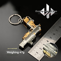 Porte-clés en alliage de zinc Delta Force HawkOps 6 cm Desert Eagle Ares' Wrath, pendentif en métal, porte-clés en forme de pistolet, cadeau de collection