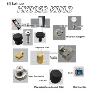 HK0052 Matt Black Aluminum Furniture Hardware Modern Style Brass Brass Nickel <strong>Door</strong> Cabinet Handle Kitchen Bedroom Drawer <strong>Knob</strong> - Product Image 3