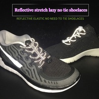 Lacets de chaussures réfléchissants sans nœuds à verrouillage rapide, lacets élastiques réfléchissants pour baskets de course