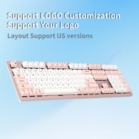 Cherry Axis USB Type-C 108-Key Triple-Mode Silent Mechanical Gaming Full Size Keyboard New