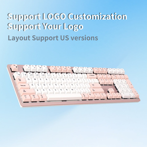 Anh Đào Trục <span class=keywords><strong>USB</strong></span> loại-C 108 Phím Ba Chế Độ Im Lặng Chơi Game Cơ Khí Kích Thước Đầy Đủ Bàn Phím Mới - Product Image 3