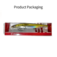 Leurre de pêche 3D à longue portée, appât minnow en plastique dur, leurres de pêche minnow, 145 mm, 27 g, leurre minnow flottant pour le maquereau
