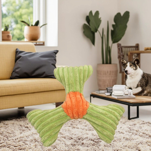 Fábrica de alta calidad para mascotas de peluche Boomerang Flyer Fetch Toys Colorful Interactive Chew Squeaky Dog Toys Actividades al aire libre - Product Image 1
