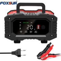 FOXSUR 20A 12V/24V 300W Chargeur de batterie portable haute puissance pour voiture moto Fpt-200