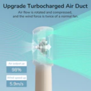 Jisulife พัดลมมือถือแบบพกพา5 plus 4000mAh พัดลมเทอร์โบดีไซน์5สปีดขนาดเล็ก - Product Image 4