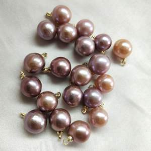 Perles d'eau douce rondes roses de 8-9 mm, perles naturelles faites à la main, perles en vrac pour bijoux DIY - Product Image 2