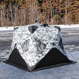 <span class=keywords><strong>Tente</strong></span> <span class=keywords><strong>de</strong></span> camping d'hiver pour la <span class=keywords><strong>pêche</strong></span> sur glace en montagne, <span class=keywords><strong>tente</strong></span> cube épaisse en tissu Oxford 210D, structure en fibre <span class=keywords><strong>de</strong></span> verre, coupe-vent, imperméable, installation facile - Product Image 3