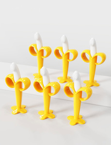 <span class=keywords><strong>Mordedor</strong></span> de bebé de silicona sin BPA en forma de fruta Juguete de cepillo de dientes de plástico suave con diseño de plátano para alimentación de bebé - Product Image 5