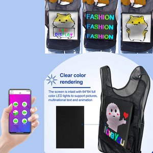 Les fabricants de gilet de lumière LED vente directe de gilet LED d'équitation extérieur affichage de téléphone portable changé de mot LED gilet publicitaire usine - Product Image 2
