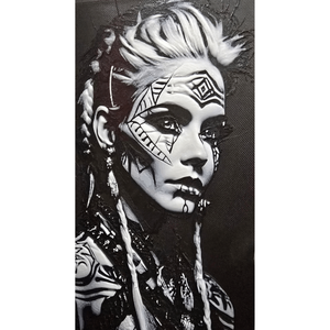 Donna Tatuaggio Vichingo 3D Arte da Parete - Product Image 1