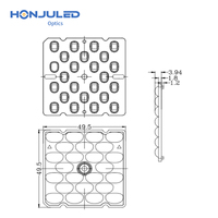 Lentille optique LED PC de qualité industrielle HONJU, résistante aux intempéries IP65, transmission >90%, garantie 2 ans, pour extérieur