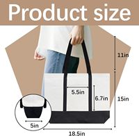 Sacs fourre-tout en toile vierges pour sublimation avec fermeture éclair, sacs de courses réutilisables en gros, sacs de marché des agriculteurs, sacs de voyage pour femmes