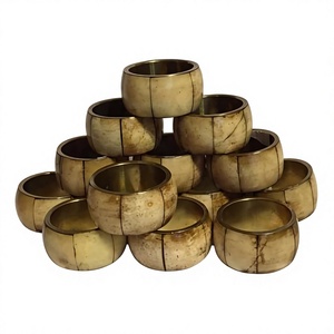 SAMI HANDICRAFTS ชุดแหวนผ้าเช็ดปากชุบเงิน MOP ชุด 8 ชิ้น ตกแต่งธีมโรแมนติกสำหรับการสังสรรค์ในครอบครัวและงานปาร์ตี้ - Product Image 1