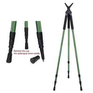 Tongkat tembak tabung aluminium generasi 3 tripod pemasok V berbentuk V Tripod putar teleskopik