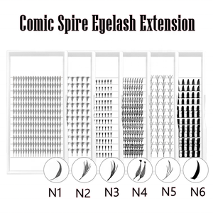 Neelash Nuevas Extensiones de Pestañas Preformadas Estilo Anime Tokyo Fairy Spike, con Mayor Forma, Color Oscuro y Raíz Más Gruesa, 8MM 20MM, Comic Spire - Product Image 6