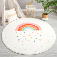 Tapis rond pour chambre à coucher, tapis rond moelleux pour chambre d'enfant, tapis pour chambre d'adolescent, tapis circulaire shaggy pour chambre de bébé, tapis moelleux
