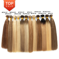 Tissage de cheveux humains vierges doublement étirés, doux et soyeux, sans perte ni nœuds, lisses et durables