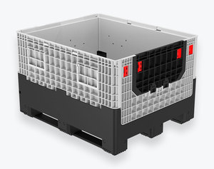Contenedor de Almacenamiento Plegable para Industria Pesada CIMC, <span class=keywords><strong>Cajas</strong></span> de Paletización de Plástico Plegables para Almacenamiento, Sin Tapa o Con Tapa - Product Image 1