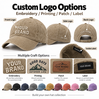 Casquette de baseball personnalisée brodée, effet délavé, OEM, marque privée, casquette ajustable à visière incurvée, logo personnalisé, fournisseur en gros