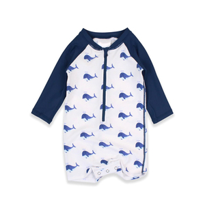 Tùy chỉnh in bán buôn không thấm nước UPF 50 vải dài tay áo bé cậu bé Đồ bơi bé gái Đồ bơi Toddler bé Đồ bơi - Product Image 1