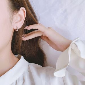 925 Sterling Silver Minimalist Vintage <b>Chain</b> Women's Buckle <b>Earrings</b> <b>Earrings</b> - Product Image 5