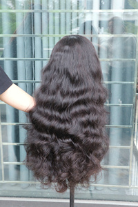 Luxury Long Wavy Human Hair <b>Wig</b> Natural <b>Black</b> Virgin Hair Soft Body Wave <b>Wig</b> for Women Factory Direct Wholesale Supply - Product Image 6