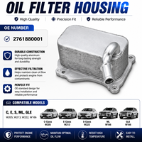 Alloggiamento Filtro Olio Motore Avanzato per Mercedes-Benz C E S ML GLE W205 W213 W222 W166 OE 2761880001, a Prova di Perdite d'Olio