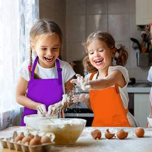 <span class=keywords><strong>Delantal</strong></span> <span class=keywords><strong>de</strong></span> colores personalizado <span class=keywords><strong>para</strong></span> niños y niñas, <span class=keywords><strong>para</strong></span> <span class=keywords><strong>cocina</strong></span>, <span class=keywords><strong>para</strong></span> fiesta <span class=keywords><strong>de</strong></span> cumpleaños, horneado, pintura, con bolsillo, cinturón ajustable - Product Image 5