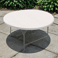 Table pliante en plastique durable et légère pour la salle à manger Hôtel École Entrée Villa Utilisation extérieure Design contemporain pour l'hôpital