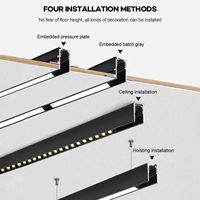 Spot LED linéaire magnétique intelligent Tuya Zigbee CCT 30W avec alimentation 48V pour supermarchés et bureaux (usage intérieur)