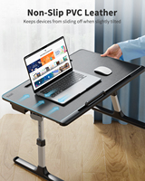 Table d'étude portable pour enfants, table d'étude inclinable, support pour ordinateur portable, support flexible pour ordinateur portable, bureau pour ordinateur portable pour lit/voiture/canapé Saiji