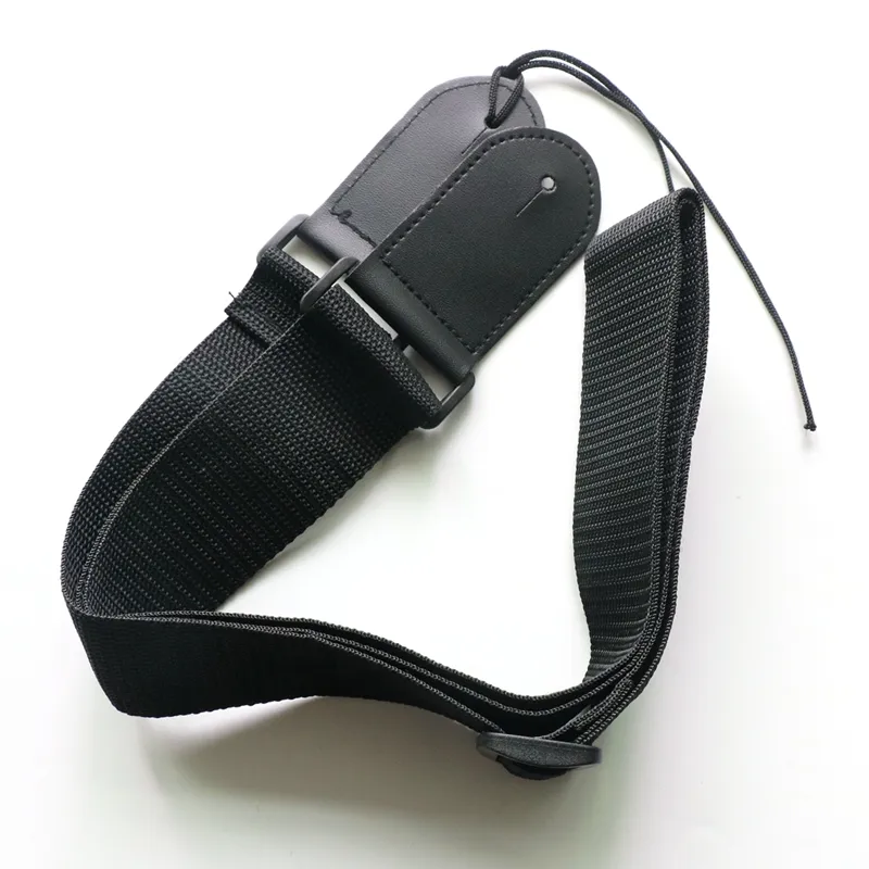 Custom Nylon black color 5cm wide 1.7M long guitar strap for sale for electric acoustic guitar accessories