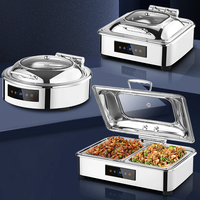Offre Spéciale nouveau acier inoxydable 6L/9L/13L chafer Buffet chauffe-plats stations de service électriques chauffe-plats pour équipement de buffet