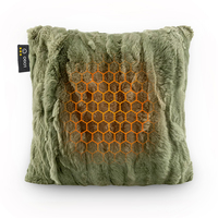 Oreiller chauffant USB en fausse fourrure de luxe personnalisé en gros pour le soulagement de la douleur Coussin de chaise électrique épais Coussin chauffant pour siège