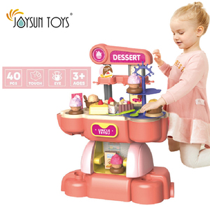 Play House Famille <span class=keywords><strong>Cuisine</strong></span> Faire semblant <span class=keywords><strong>de</strong></span> couper en plastique ABS <span class=keywords><strong>Cuisine</strong></span> Set avec Desserts <span class=keywords><strong>Gâteau</strong></span> Crème Glacée Jouets pour Enfants - Product Image 4