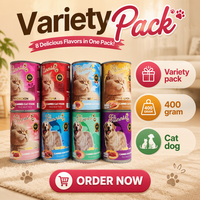 Alimentation humide sans céréales en gros, haute teneur en viande, saveur foie de poulet, supplément de taurine pour chats adultes d'intérieur, repas quotidien