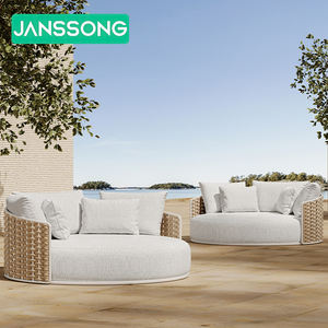 ชุดเตียงอาบแดดสำหรับลานบ้านโรงแรมทำจากโลหะทันสมัยเตียงอาบแดดสำหรับสระว่ายน้ำลานพักผ่อนกลางแจ้ง - Product Image 1