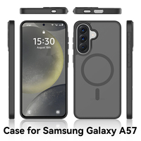Étui mat givré Smooth Touch 2,0 mm pour Samsung A57, coque magnétique anti-traces de doigts PC+TPU 2400G