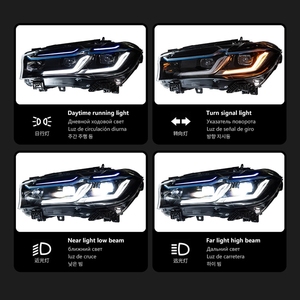 Proiettore all'ingrosso per <span class=keywords><strong>BMW</strong></span> X5 F15 2014-2018, gruppo faro a LED con lente proiettore stile Competition, DRL e indicatore di direzione sequenziale - Product Image 5