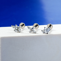 G23 Push in Threadless Rock Jewelry Accessories Cartilage Earring Titanium Labret Piercing Jewelry