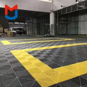 Removable Interlocking Garage Flooring PP Garage Floor Tiles Plastic For Warehouse Showroom Car Detailing Shop