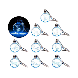 Pour <span class=keywords><strong>Harry</strong></span> <span class=keywords><strong>Potter</strong></span> LED bleu clair cristal porte-clés Collection mystère aveugle boîte série porte-clés à collectionner - Product Image 1